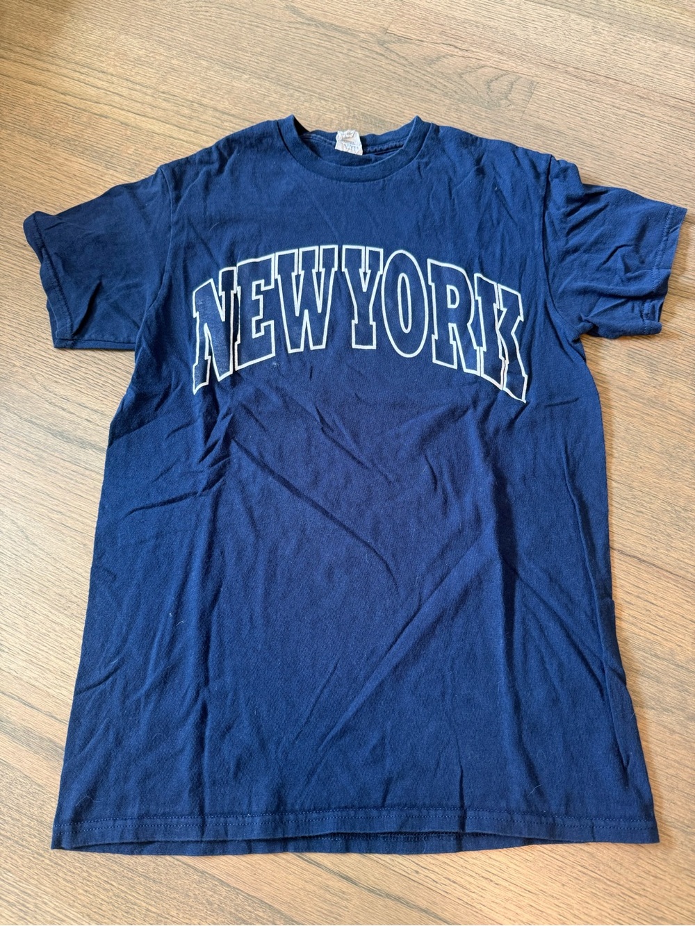 New York Navy Blue Vintage Tee Size Small